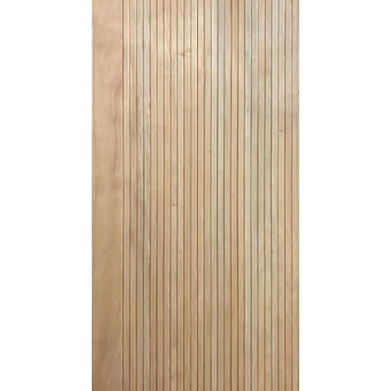 Timber Entrance Door with vertical wood battens for use with pivot system