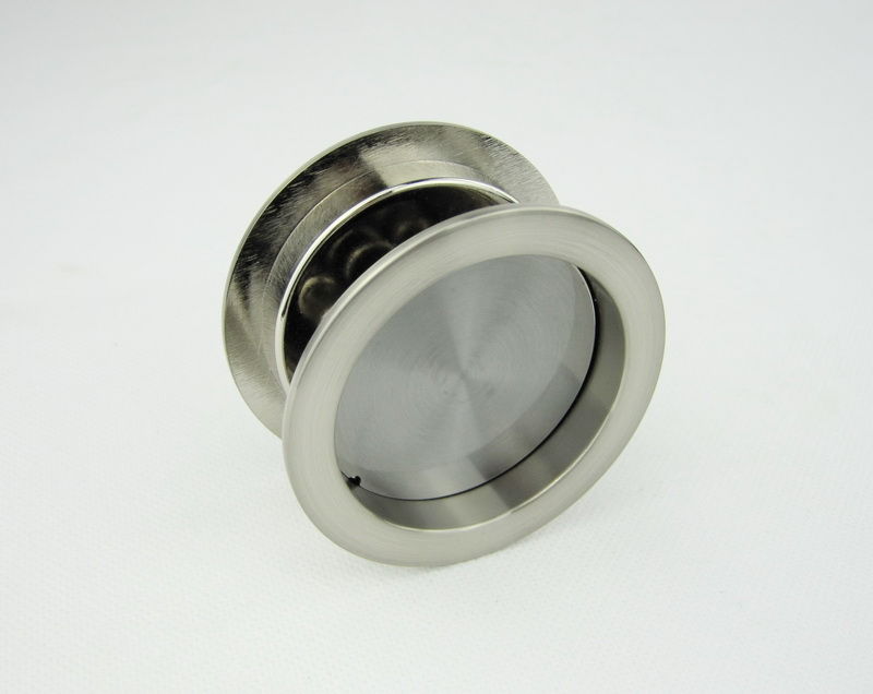 Satin Nickel Cavity Sliding Lock Round Passage