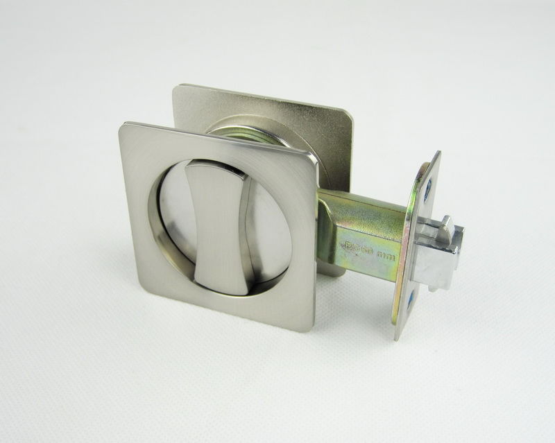 Satin Nickel Cavity Sliding Lock Square Privacy