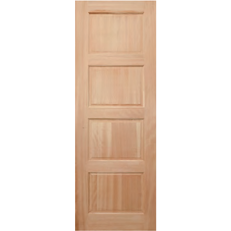 Traditional door design with 4 horizontal inset panels