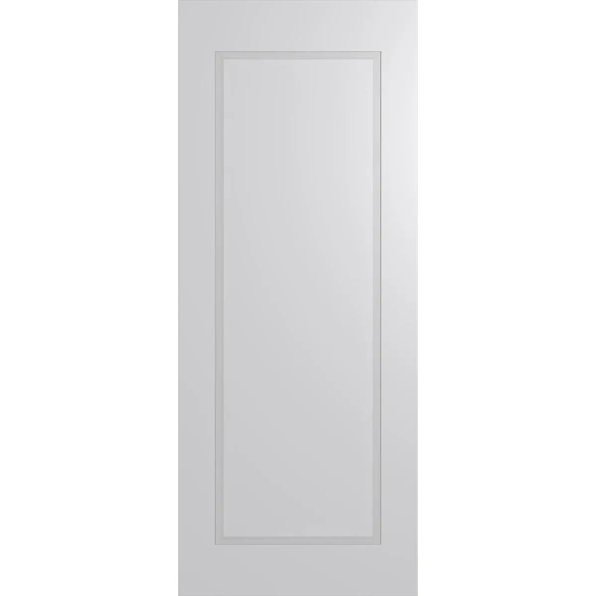 SOR11 one-panel primed internal door with semi-solid core.