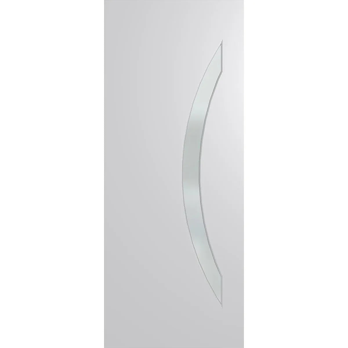 Contemporary front door with curved frosted glass design, popular as a double door in Sydney