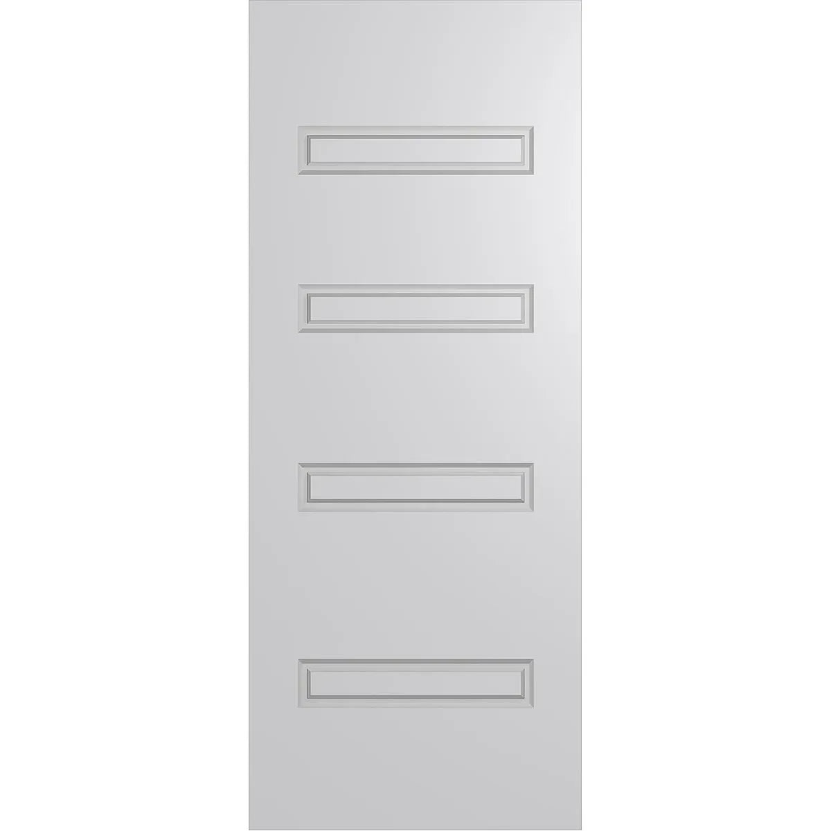 XV10 is a solid entrance door with horizontal 4 panel design