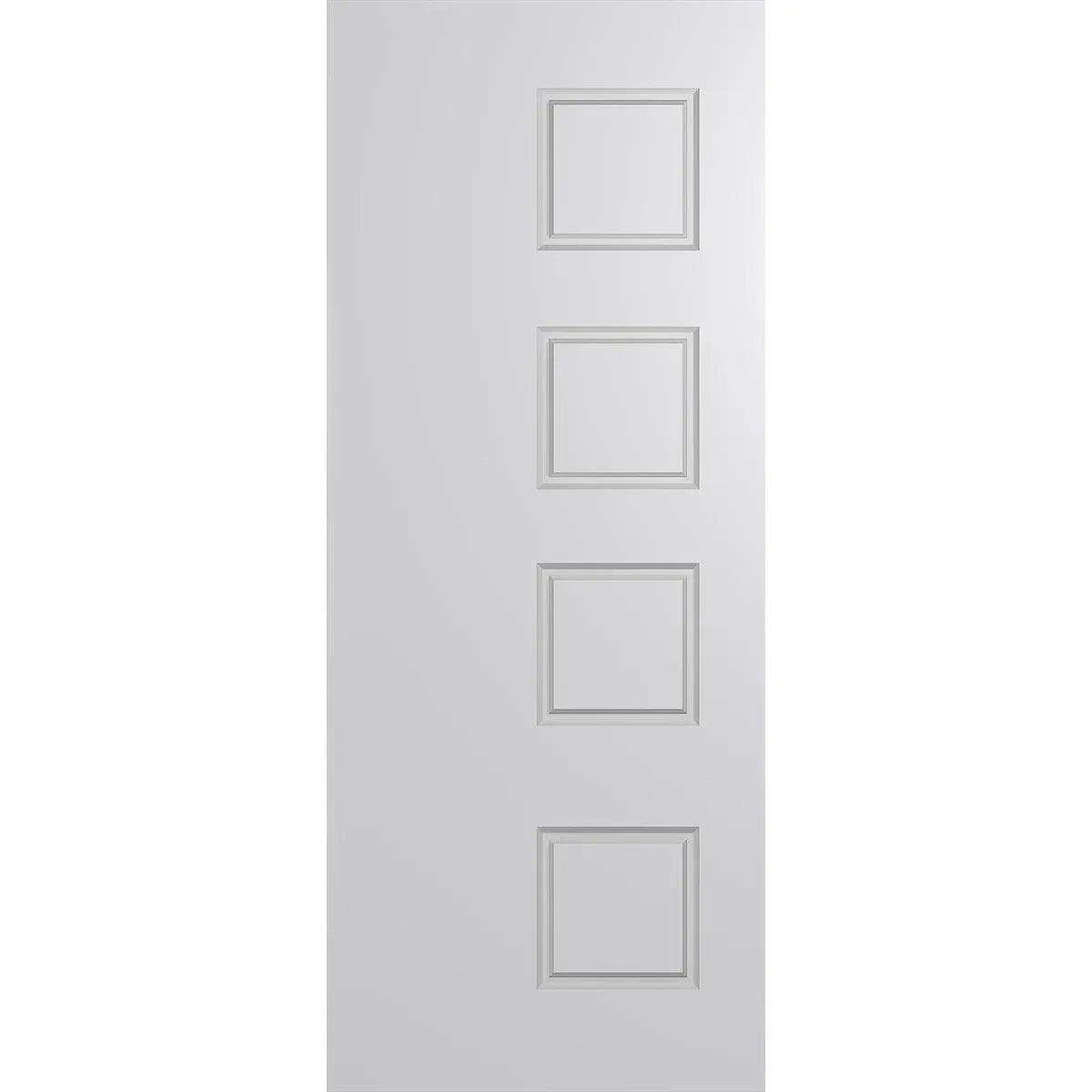 Modern solid entrance door with deep carved 4 panel design