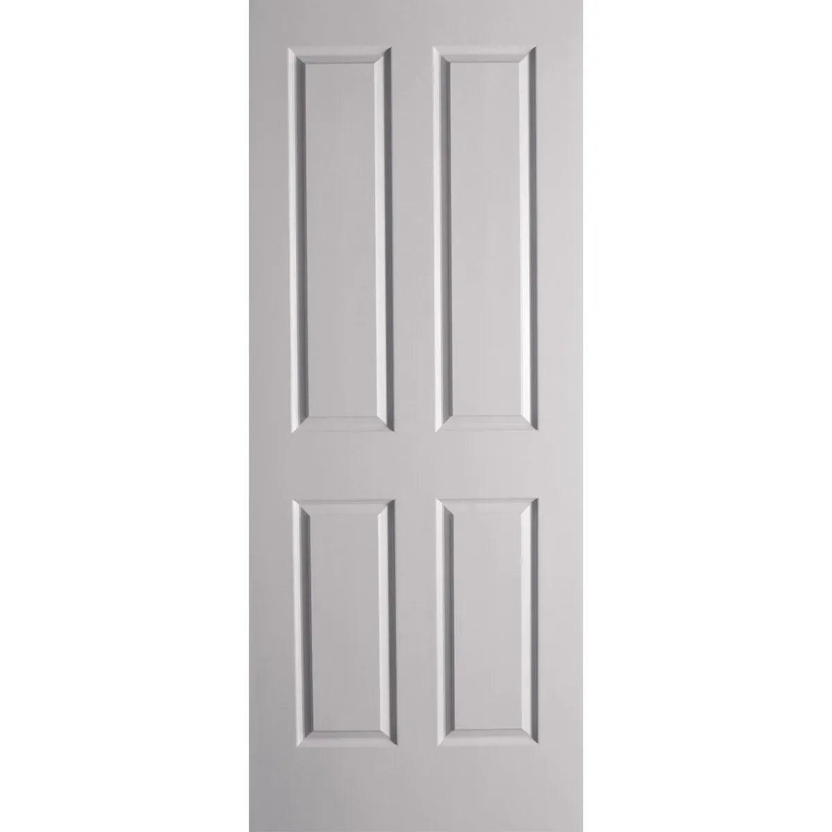 Primed hollow-core internal door with smooth finish and 4-panel design
