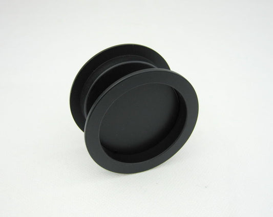 Matt Black Cavity Slide Lock in passage configuration. 