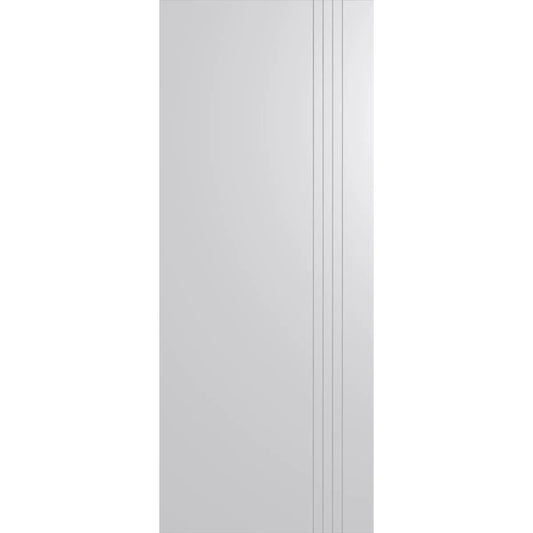 Hollow core door primed for easy painting, simple routed vertical lines offer modern design for the HAG9.
