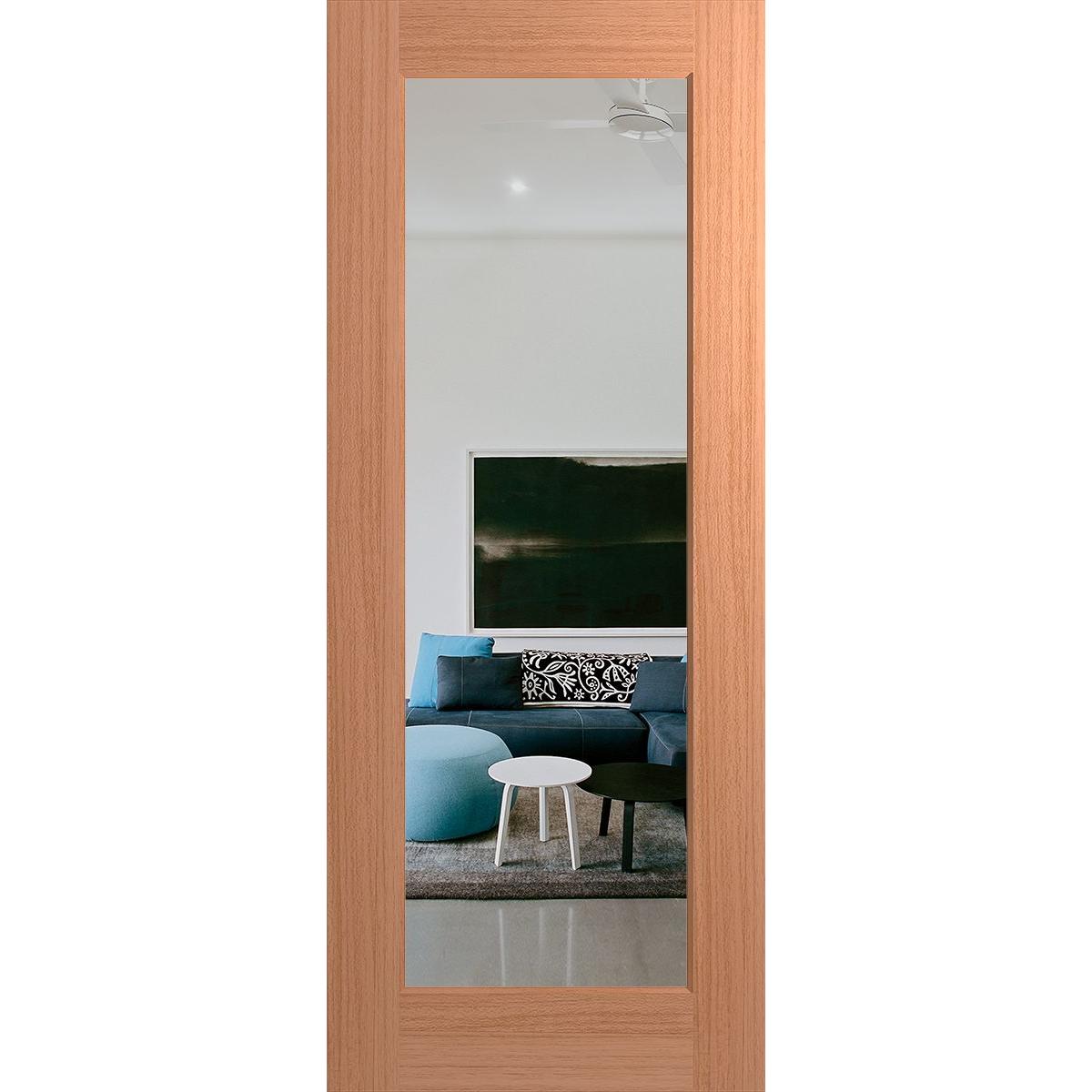 The clear glass on this door allows two spaces to feel like one but still providing some sound and heat insulation. 