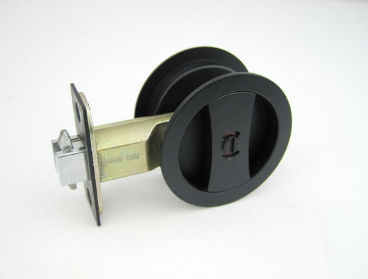 Matt Black Cavity Lock Round Privacy