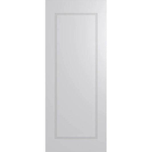 SOR11 one-panel primed internal door with semi-solid core.