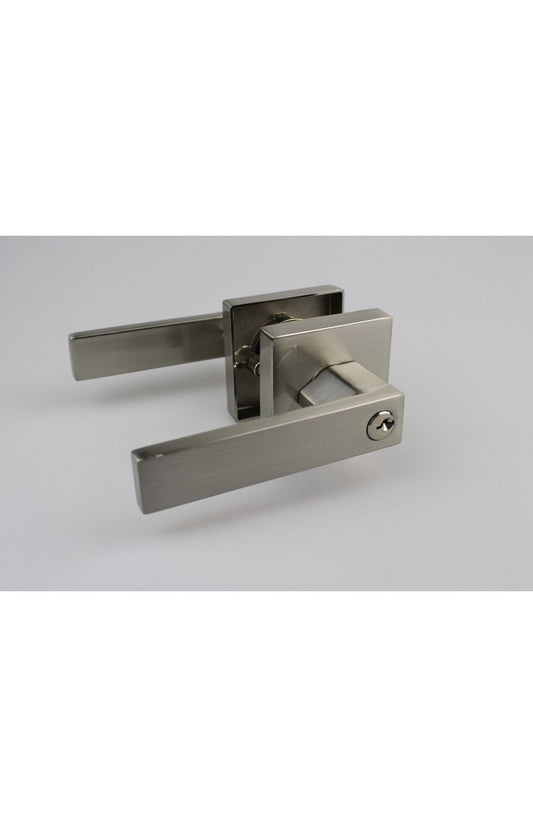 Door Handle with lock in modern square design 
