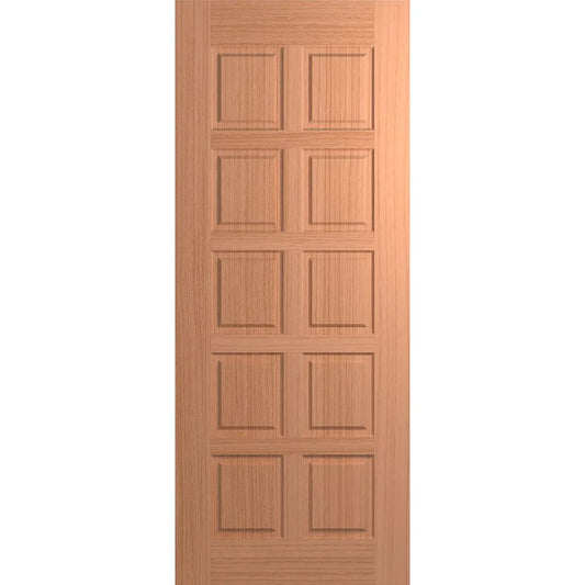 Traditional external door design with 10 panels. Stain or painting is possible.