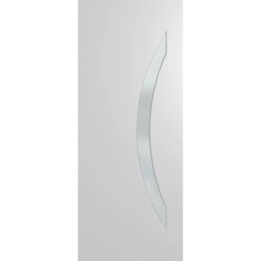 Contemporary front door with curved frosted glass design, popular as a double door in Sydney