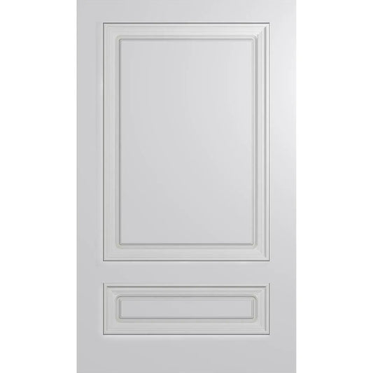 Classic front door with two panel deep carved design and heavy moulding on external face, 1200mm wide as standard