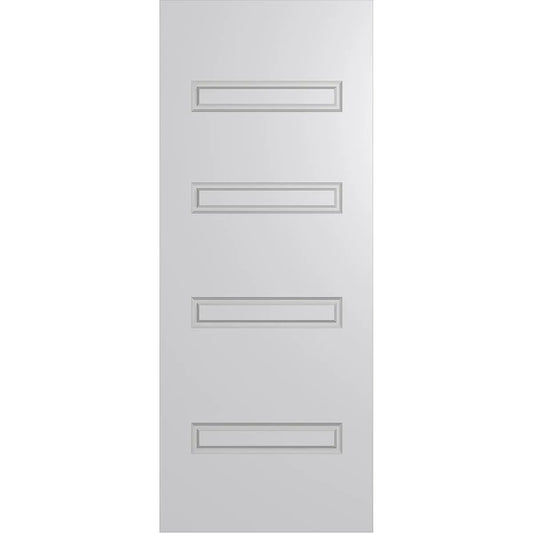 XV10 is a solid entrance door with horizontal 4 panel design