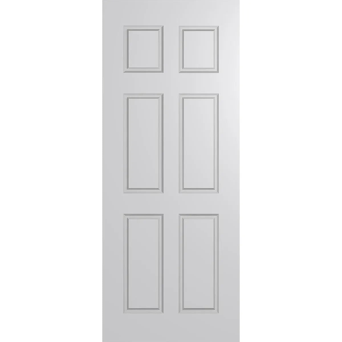 6 panel solid entrance door with routed design